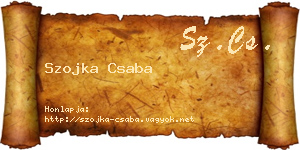 Szojka Csaba névjegykártya